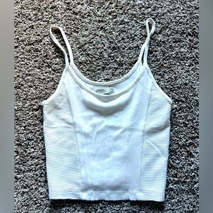 Urban Outfitters Cabana Cropped Cami in White XS